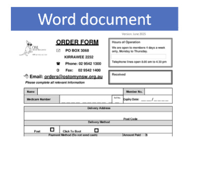 Blank Order Form