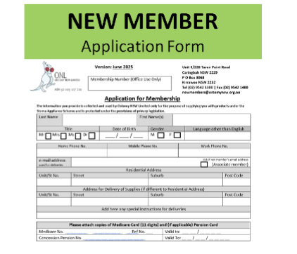 Membership Application Form – Welcome to Ostomy NSW
